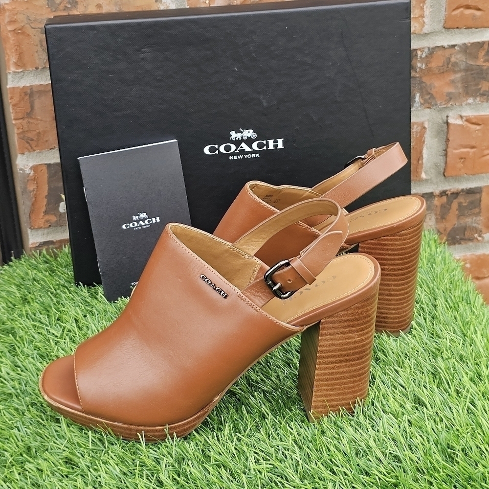 Coach Brandy Semi Matte Wedge Heel Sandal, Women's Size 8.5B - Picture 4 of 9